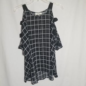 Umgee| Black and White Blouse